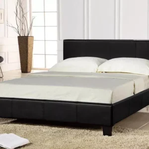 4ft6 Double Brand New Designer Modern Faux Leather Bed Frame Choice of 3 Colors