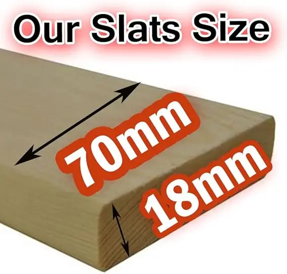 Global Furnishing Wooden Bed Slats - Replacement Slats Available (3FT Single = 90cm) - Image 2