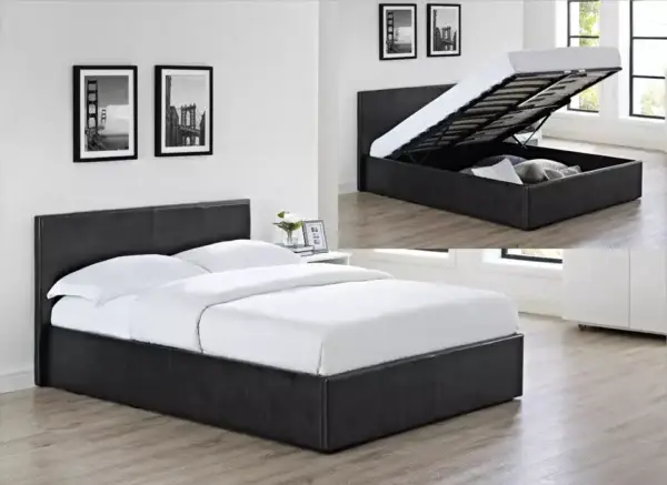 New Dream Brand-New Ottoman Storage Gas Lift Up Beds 4ft6 Double Faux Leather